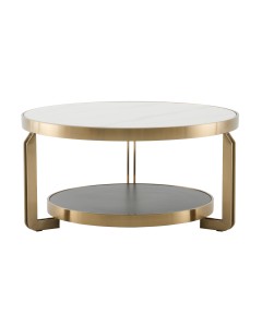 Журнальный столик Калисто 90*90 см светлая и темная керамика