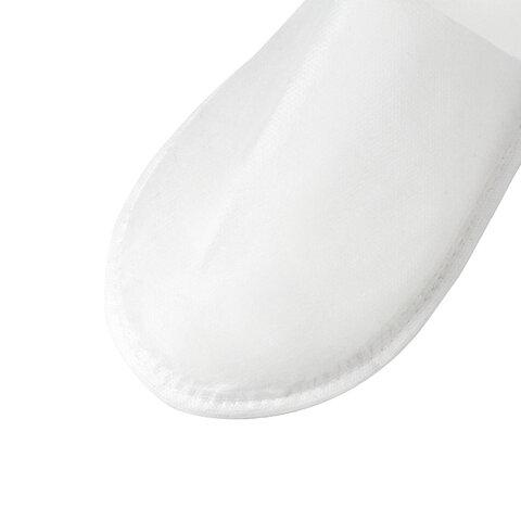 Тапочки одноразовые EVA Classic, закрытые, КОМПЛЕКТ 25 пар, спанбонд + ЭВА, размер 37-42, белые, SMZ, Э/З/Б-№1/25/150