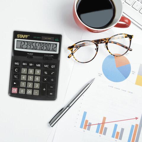 Калькулятор настольный STAFF STF-2512 (170х125 мм), 12 разрядов, двойное питание, 250136 цена 1 052 ₽ Калькулятор настольный STAFF STF-2512 (170х125 мм), 12 разрядов, двойное питание, 250136