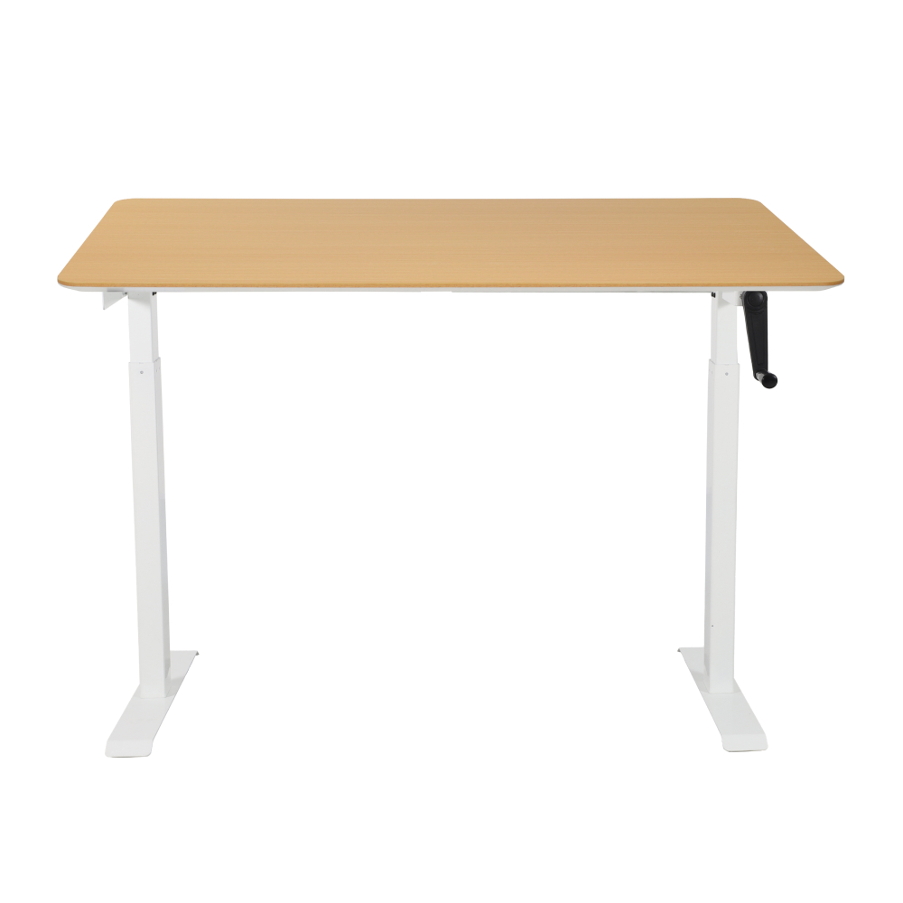 Стол с регулировкой высоты механический LuxAlto LA-T33-M1 белый/с угловым скосом ЛДСП 140*60*2.5