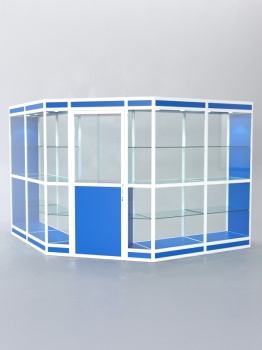 Павильон торговый из профиля угловой №7в, Делфт голубой U525 ST9 + Белый