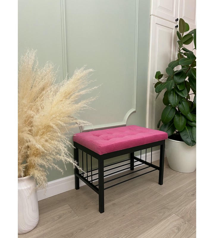 Банкетка Сканди-60 (розовый/черный)