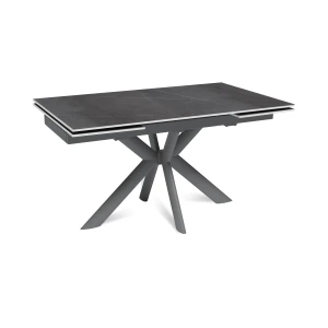 Стол раскладной Стронг (140+40+40), керамика Горный графит матовый