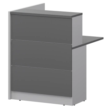 Модуль завершающий высокий правый Ресепшен Смарт СМР-22.8 Белый/Графит