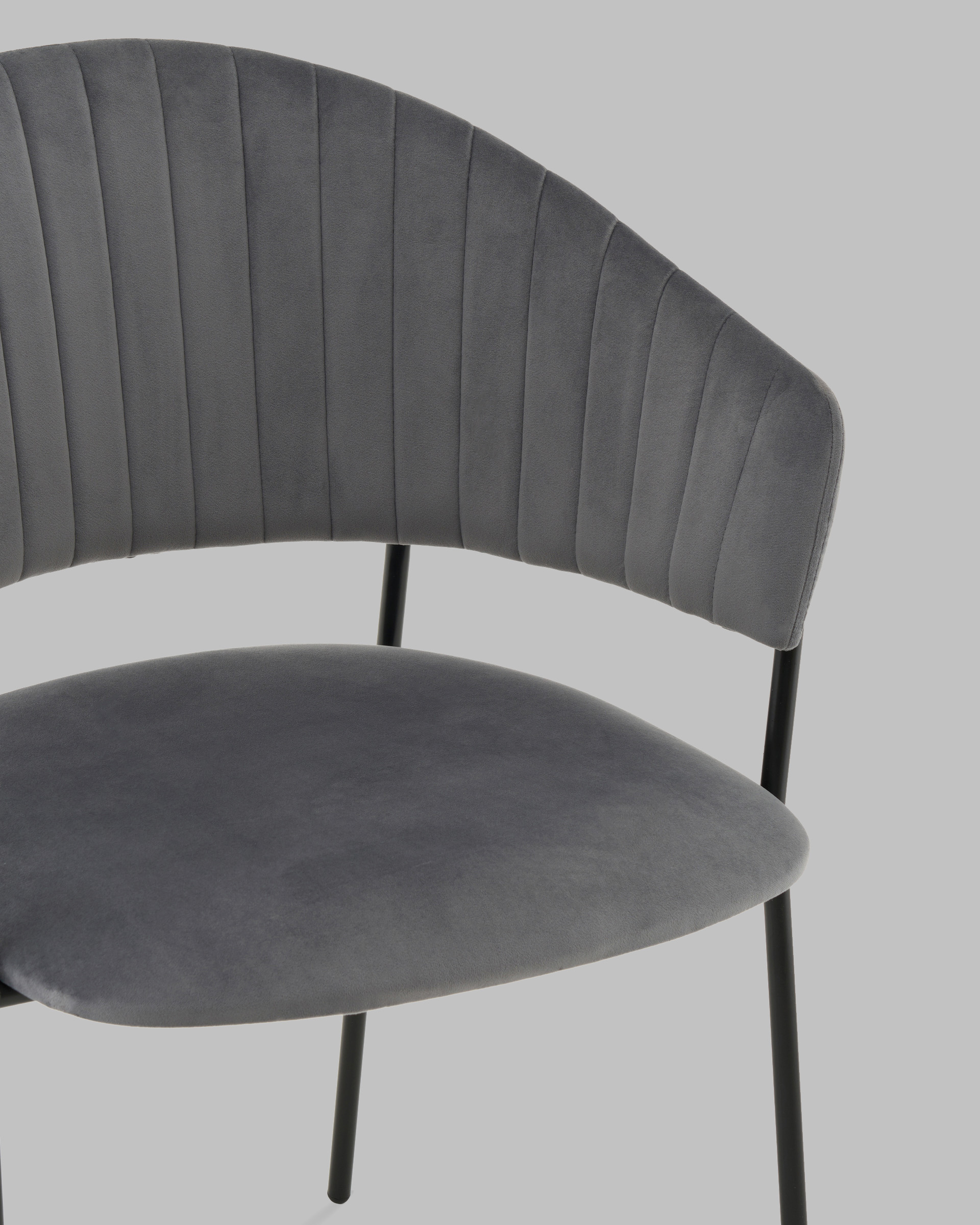 Стул Бруно NEW велюр серый