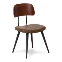 Стул Joni, темно-коричневый/ черный