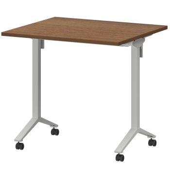 Стол мобильный складной Моби МБ22-80.70 Орех/Белый