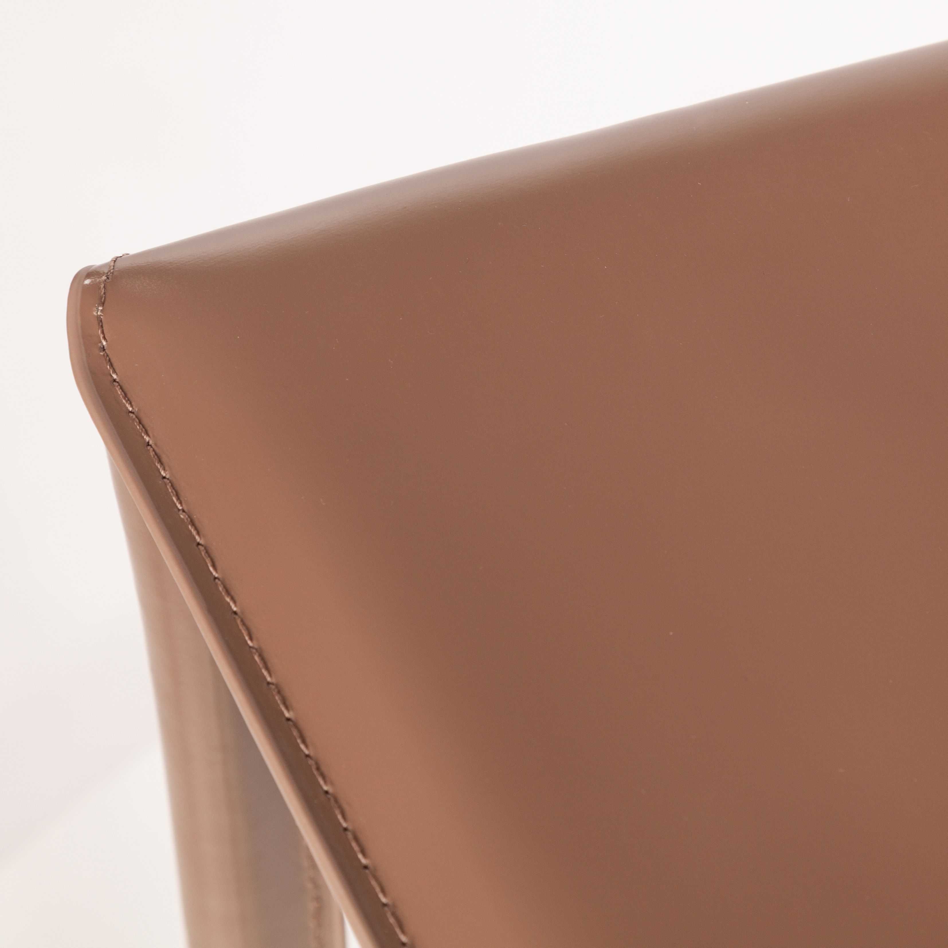 Стул полубарный Rolf, кожа капучино