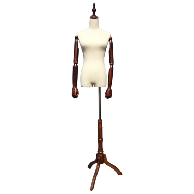 D-4-2 Манекен порт-демонстр. женский на деревянной треноге, шарнирные руки (дерево)