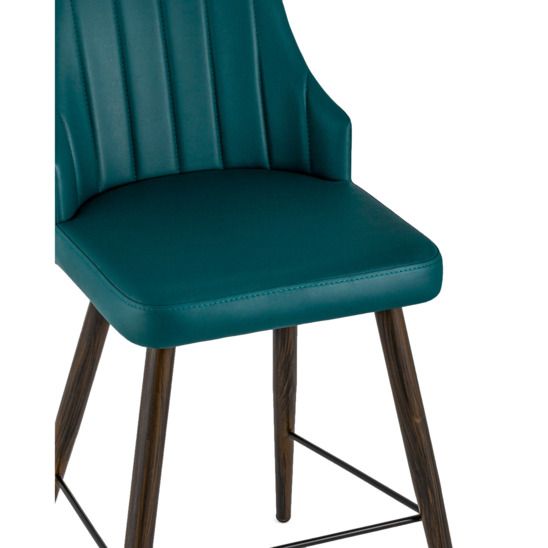 Стул полубарный Коналл, экокожа, темно-синий, 60 см