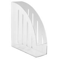 Лоток вертикальный для бумаг BRAUBERG "Energy" (261х85х300 мм), эргономичная форма,прозрачный, 231555