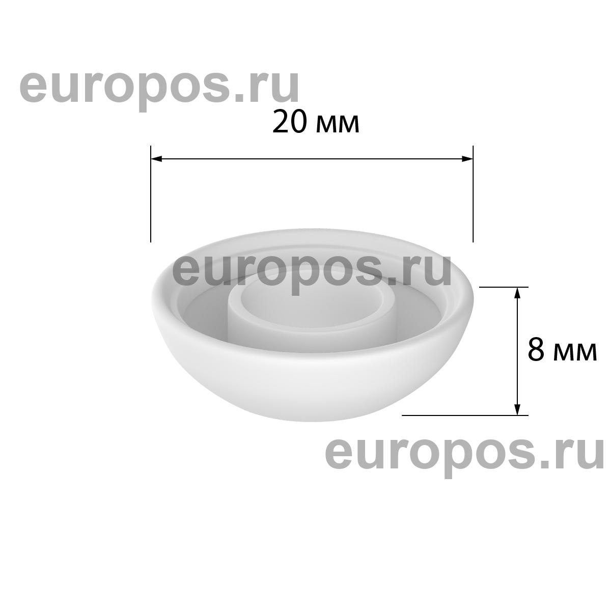 Замок для универсальной заклепки SNAP-LOCK-R 20 мм, цвет белый