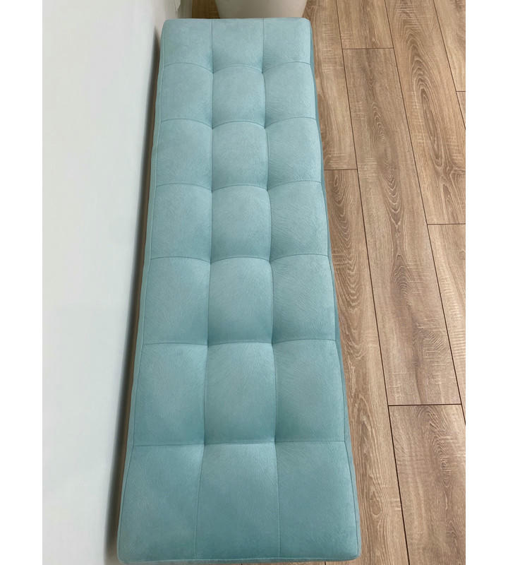 Банкетка Сканди-120-1 (светло-бирюзовый/черный)