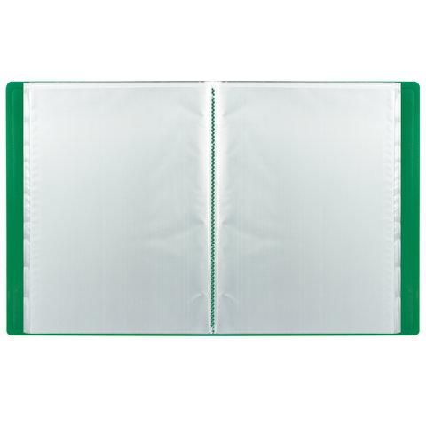 Папка 100 вкладышей STAFF, зеленая, 0,7 мм, 225715