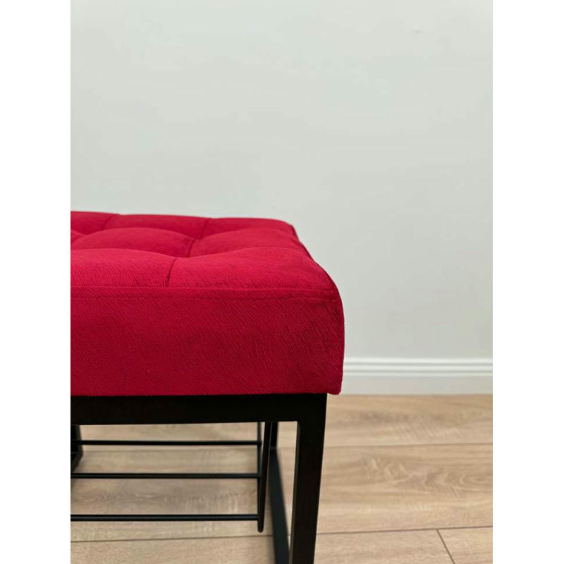 Банкетка Марсей 40-44 с полкой (бордовый/черный)