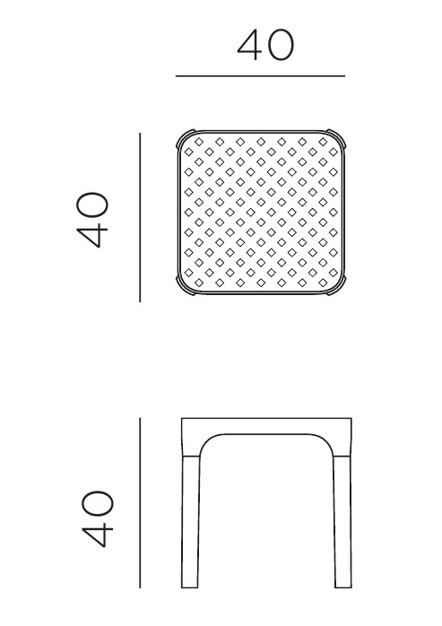 Столик пластиковый журнальный Net Table 40 антрацит