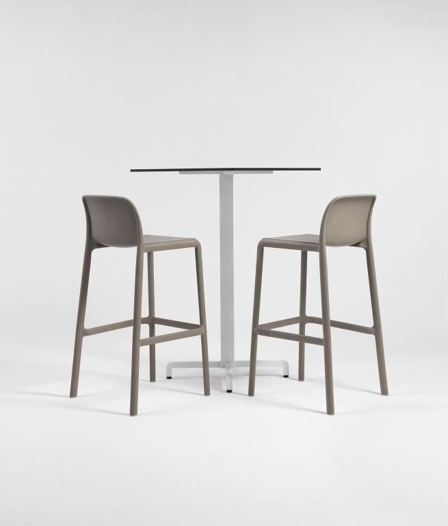 Стул пластиковый барный Faro тортора