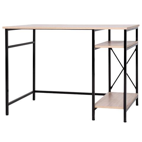 Стол BRABIX "SMART CD-020", 900х500х770 мм, ЛОФТ, металл/ЛДСП ясень шимо светлый, каркас черный, 641949