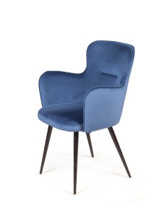 Стул с подлокотниками Кинг, бархат синий 29