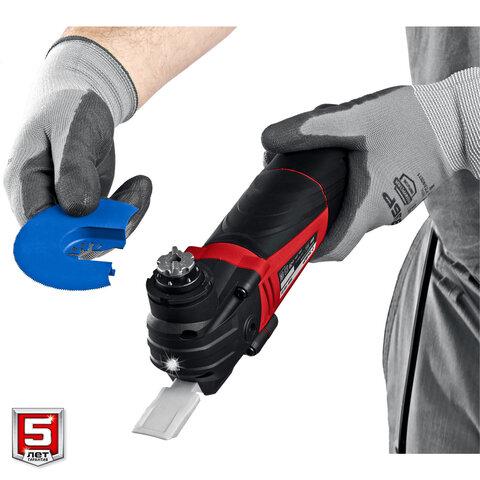 Многофункциональный инструмент (реноватор), 500 Вт, 19000 колебаний/мин, OQIS, набор насадок, ЗУБР МФИ-500 КН