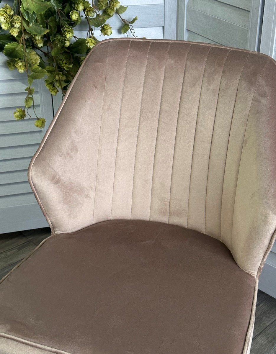 Стул СИЭТЛ -В (SEATTLE-V) БЕЖЕВЫЙ #5, велюр / белый каркас