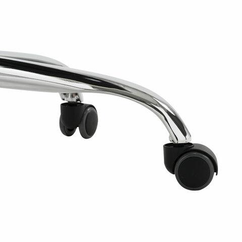 Кресло офисное BRABIX "Energy EX-509", рециклированная кожа, хром, бежевое, 531166