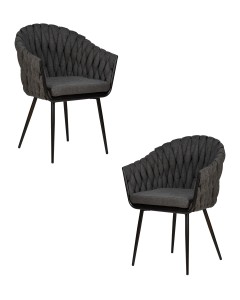 Набор 2 шт Стул обеденный DOBRIN MATILDA, графитовая ткань (LAR-275-21)