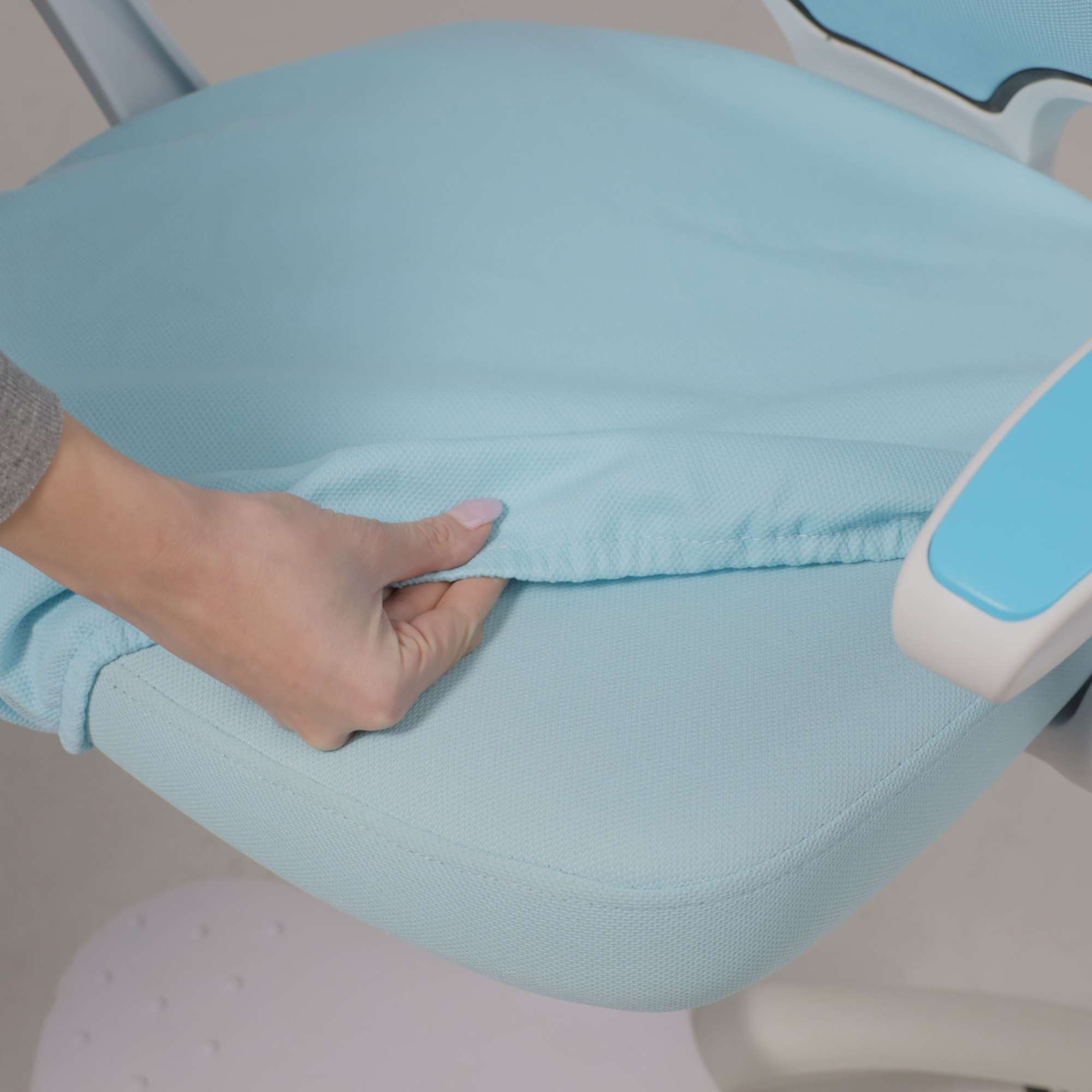 Кресло поворотное CINEMA, ткань, (синий)