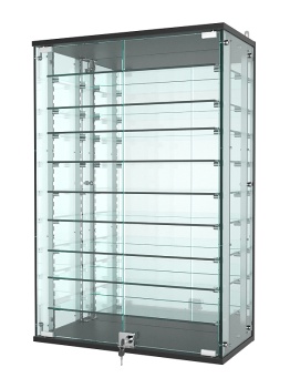 Витрина "АТРИУМ" с регулировочными полками настенная №2-6Г-РЕГ, Черный