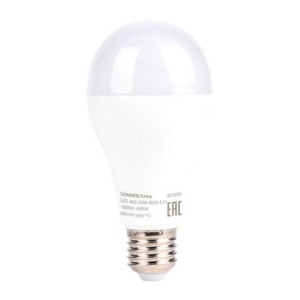 Лампа светодиодная SONNEN EXTRA, 20 (150) Вт, Е27, груша, нейтральный белый, 30000 ч, LED A65-20W-4000-Е27, 457899