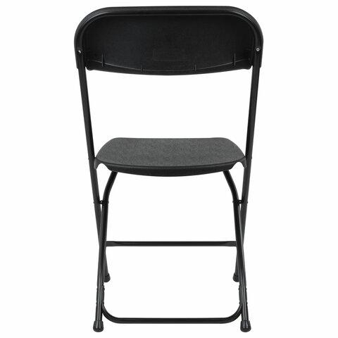 Стулья складные BRABIX "Golf CF-002", КОМПЛЕКТ 4 шт., черный каркас, пластик черный, 533030