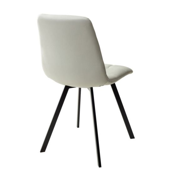 Стул CHILLI SQUARE, светло-серый, черные ножки