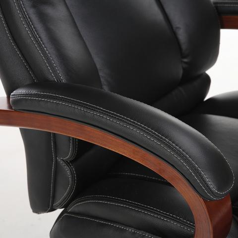 Кресло из натуральной кожи BRABIX PREMIUM "Infinity EX-707", дерево, черное, 531826