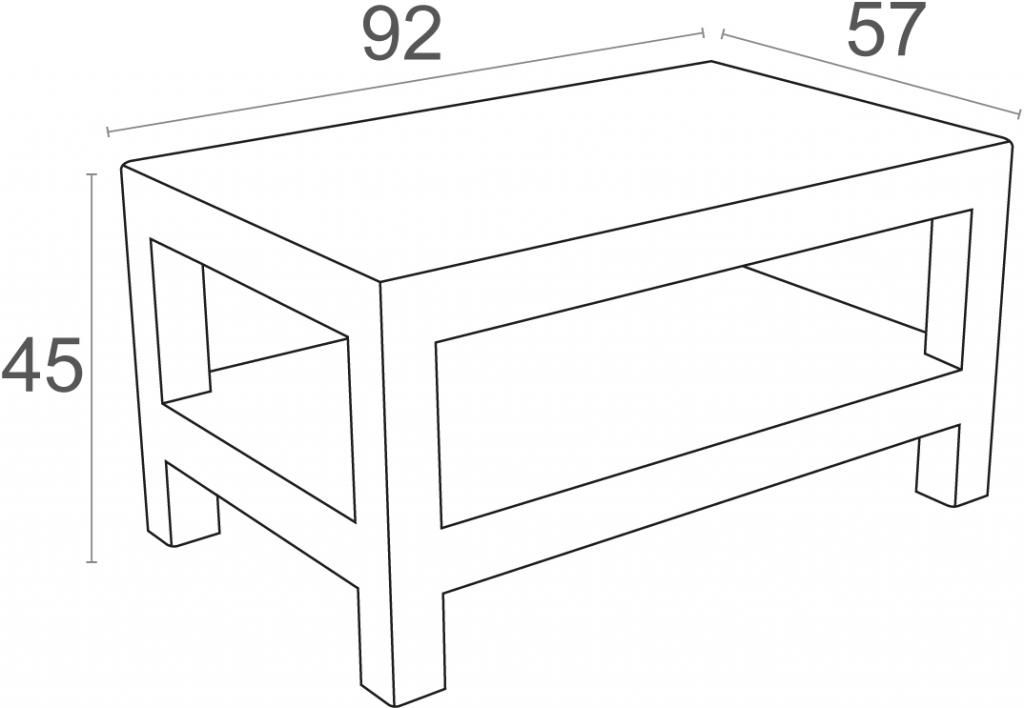 Столик пластиковый плетеный журнальный Monaco Lounge антрацит