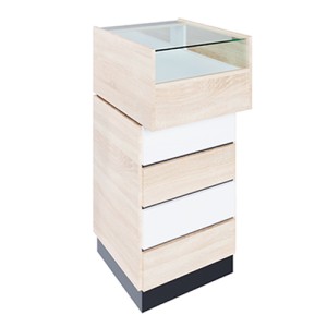 K.KAR.04.500 \ Прилавок остекленный с одной полкой клееное стекло арт.K.KAR.04.500