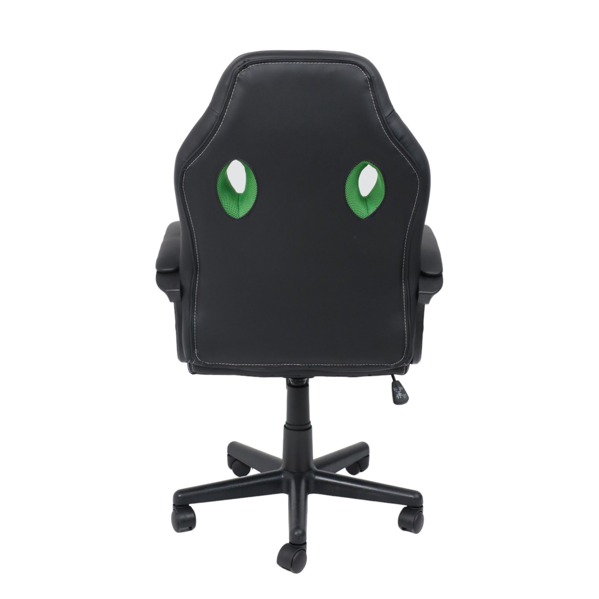 Кресло поворотное Flaviy, черный/серый/салатовый, ткань