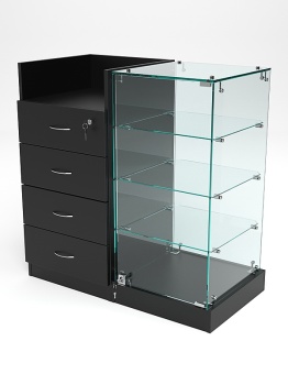 Прилавок под кассу "ИСТРА" №6+№112-122, Черный