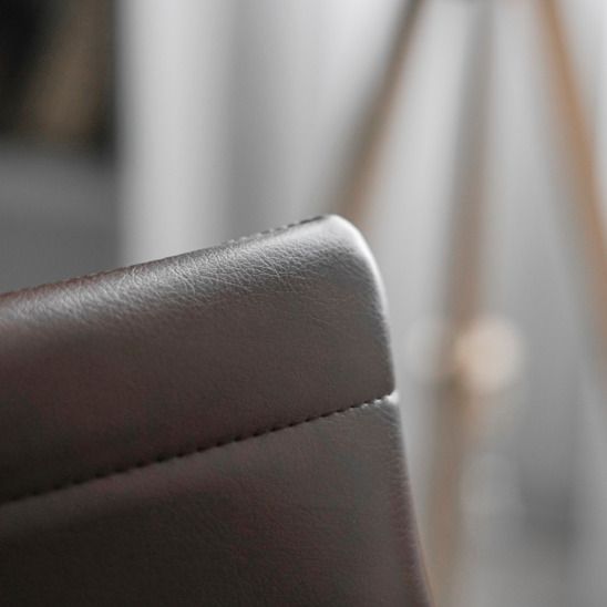 Стул Милан, экокожа Cometa brown, черный муар