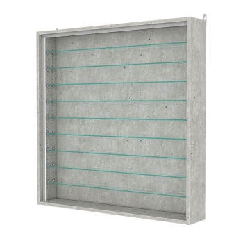 Витрина настенная с регулировочными полками №4-5Г-РЕГ-П, Метрополитан Грей