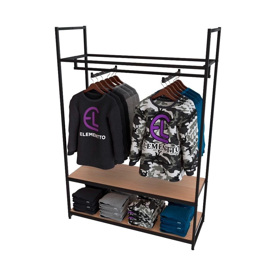 Стеллаж для одежды в стиле Лофт A17120-08 (170х120х45)