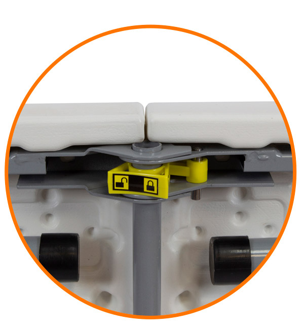 Стол-книжка пластиковый разборный серый