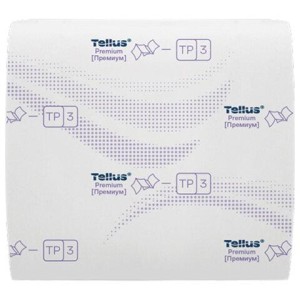 Бумага туалетная листовая Tellus/TORK (Система ТР3) ПРЕМИУМ КОМПЛЕКТ 40 шт., 200 л., 11х23 см, 2-слойная, 233100