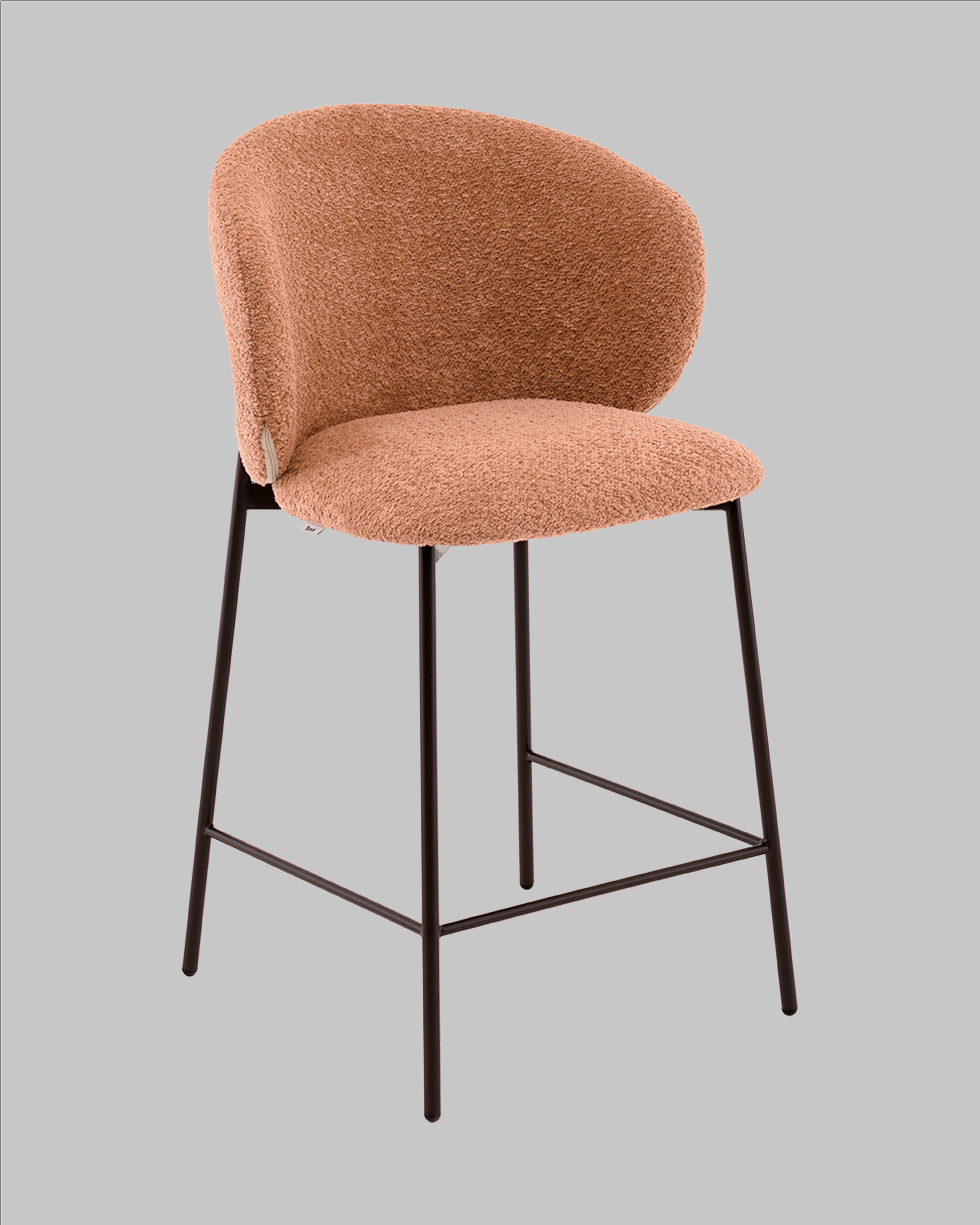 Стул полубарный Блейз букле терракотовый