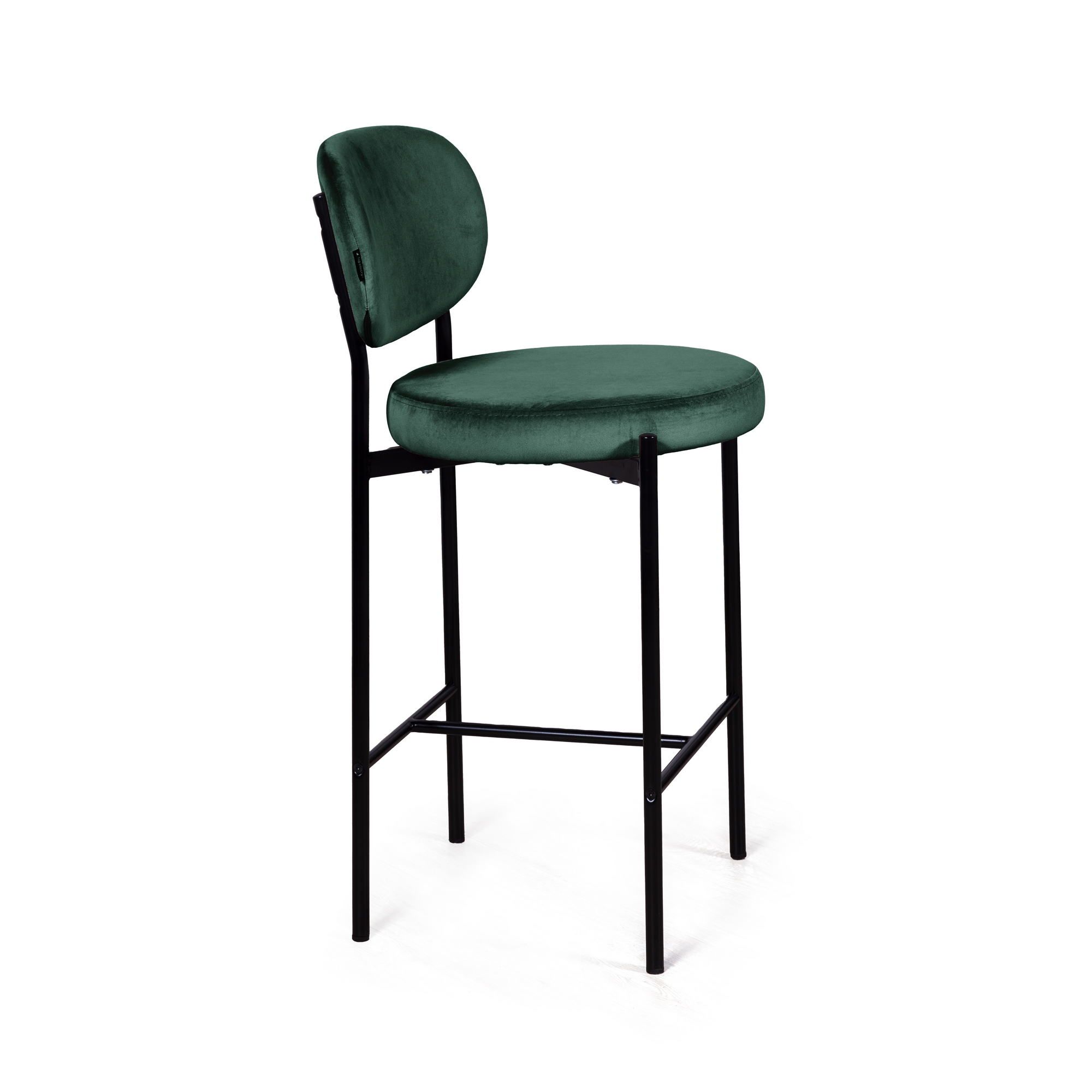 Стул полубарный Mason, бархат зеленый 19