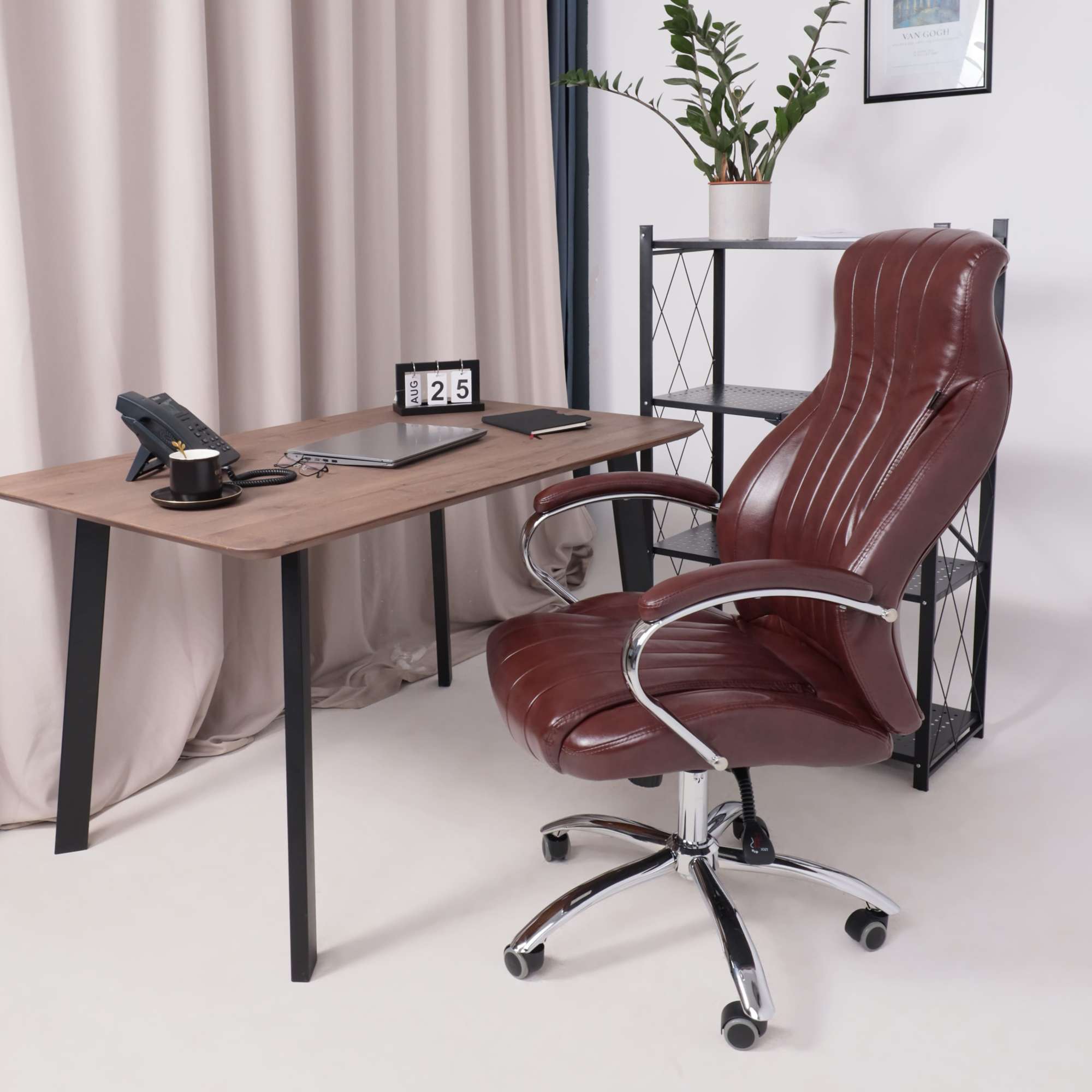 Кресло поворотное MASTIF, ECO, темно-коричневый