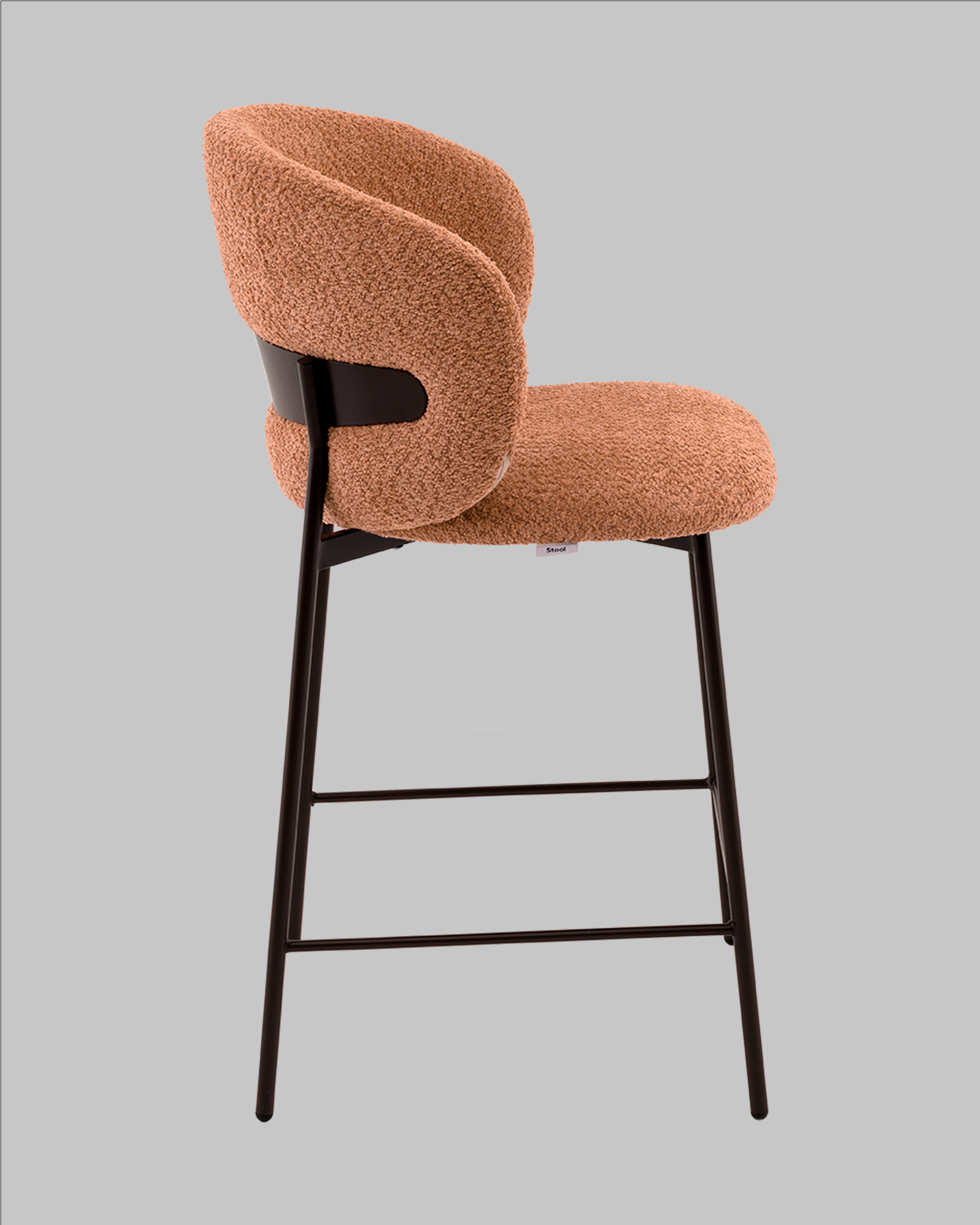 Стул полубарный Блейз букле терракотовый