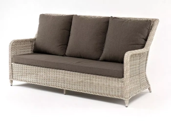 "Гляссе" диван трехместный из искусственного ротанга, цвет бежевыйцвет Бежевый
