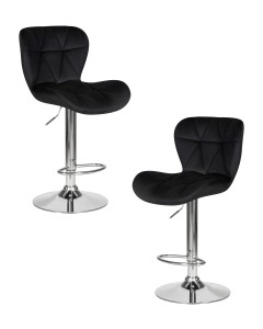 Набор 2 шт Стул барный DOBRIN BARNY, черный велюр (MJ9-101)