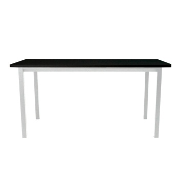 Стол офисный LuxAlto LA-T33-ST45 белый/черный ЛДСП 140*80*2.5, прямые углы