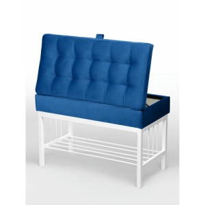 Банкетка Н-76 (белый/синий)